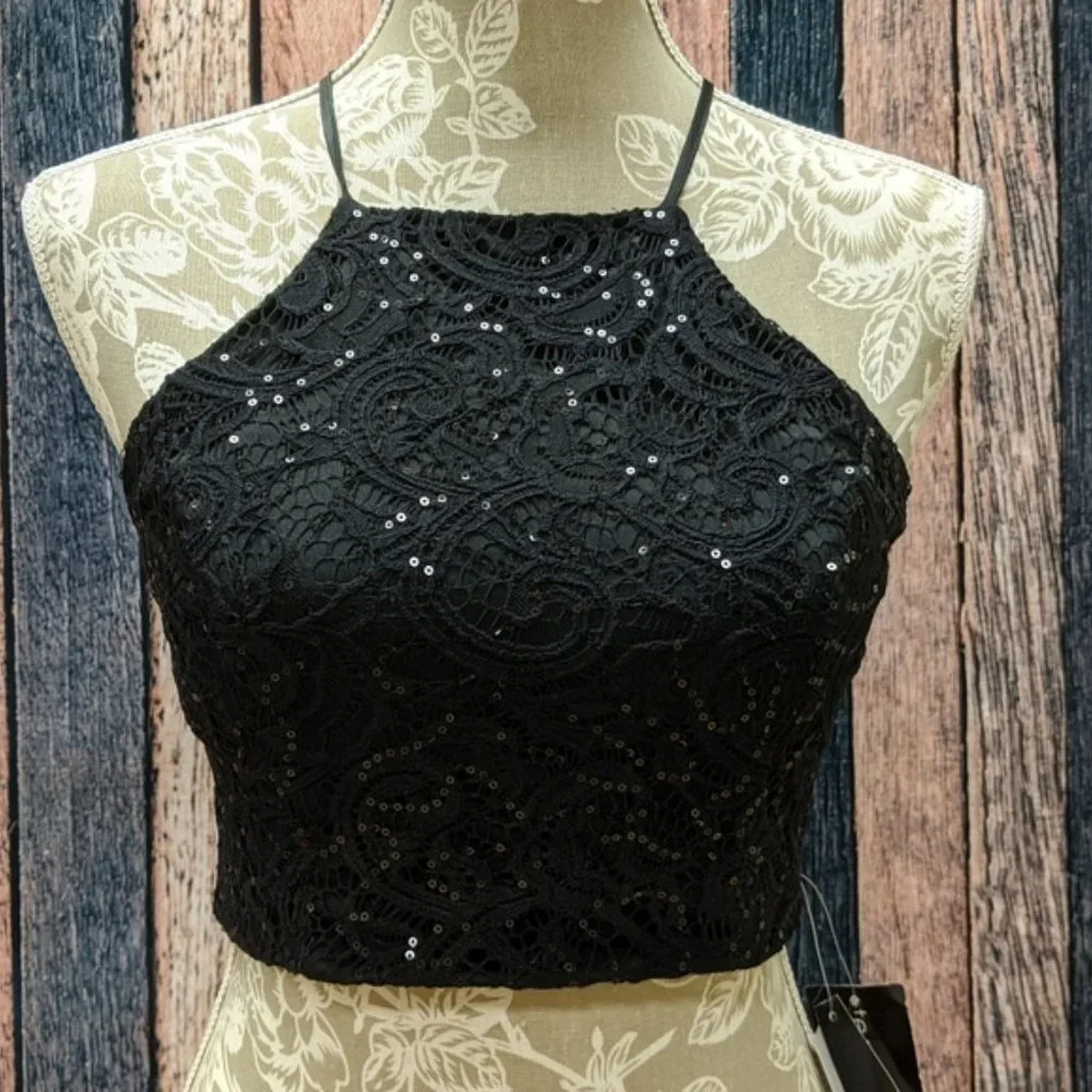 Sequin Crop Prom Separates - Picture 2 of 8